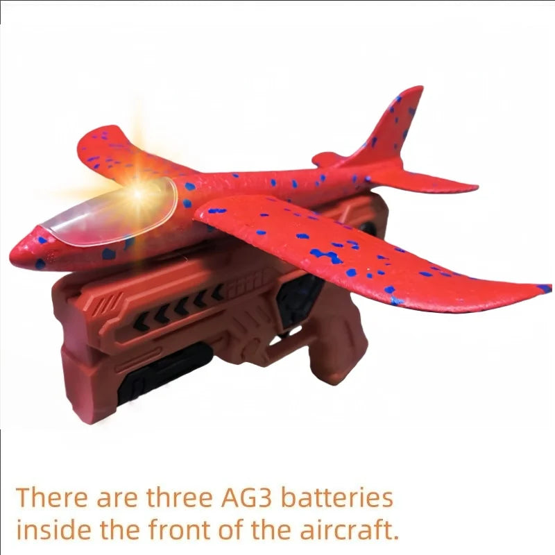 Foam Airplane Launcher Toy – Hand Launch Flying Glider