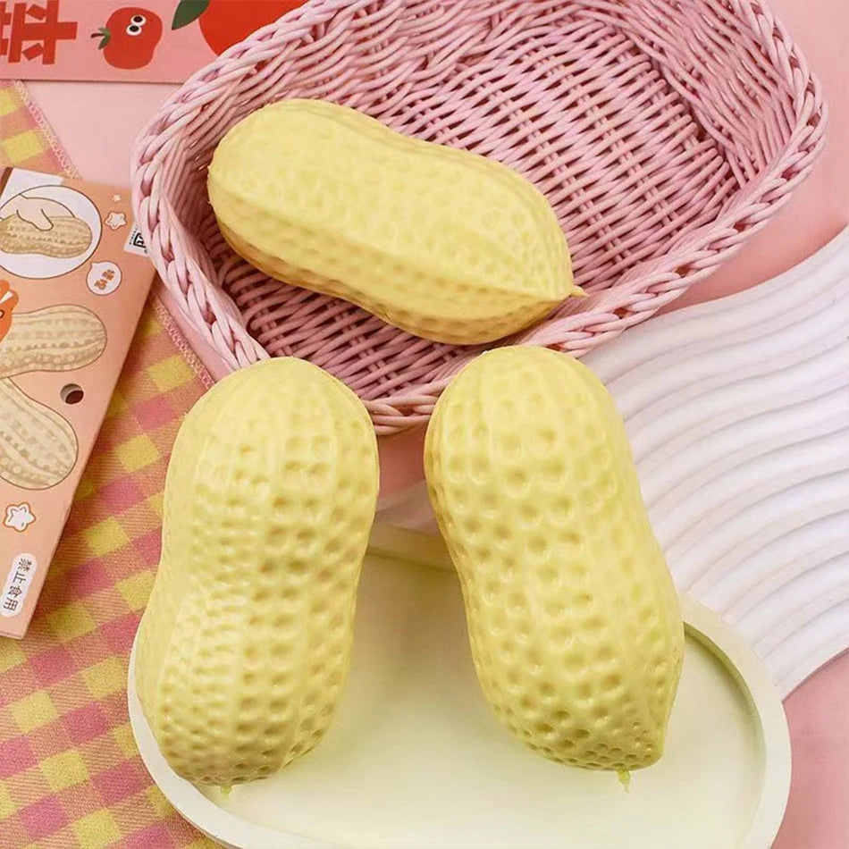 Peanut Squishy Stress Ball 2 Styles Food Fidget Toy