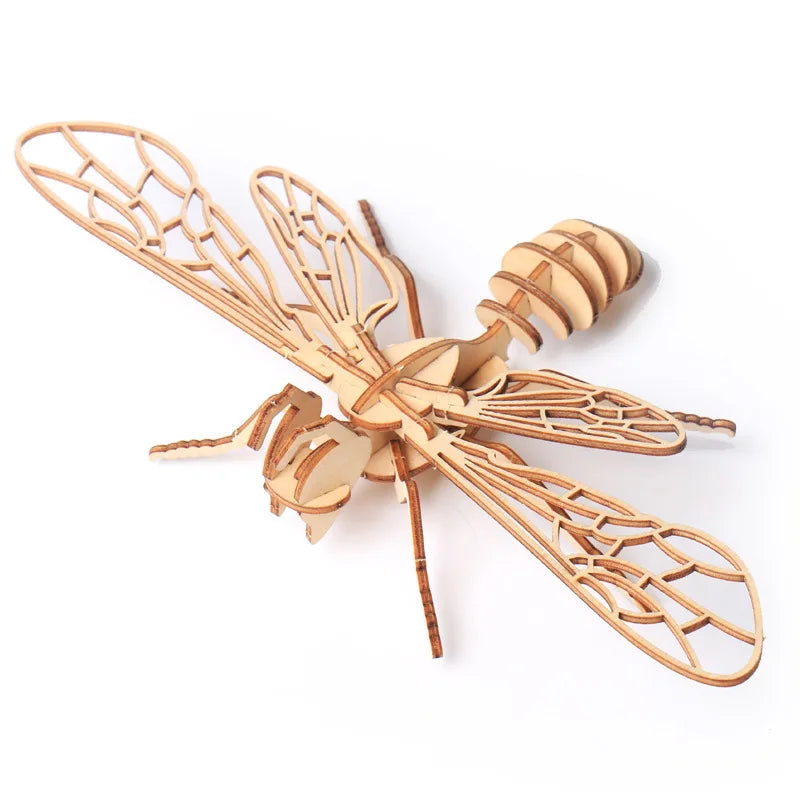 3D Insect Puzzle Wooden Educational Assembly Model for Kids