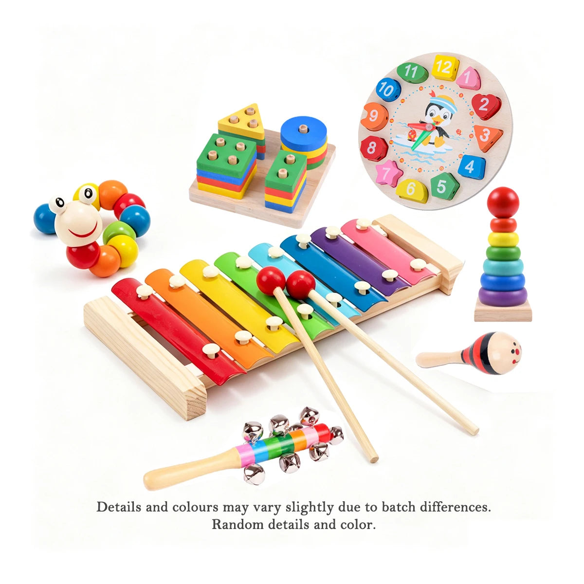 Wooden Montessori Clock Puzzle – Educational Learning Toy for Kids