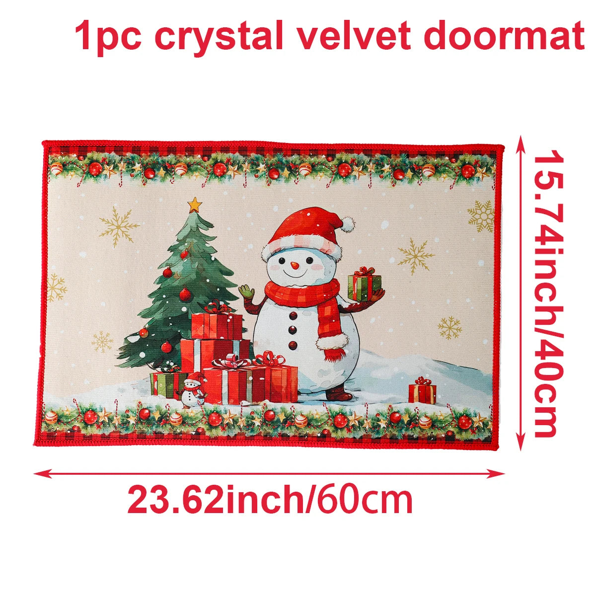 Christmas Door Mat Santa Claus Merry Christmas Home Decor