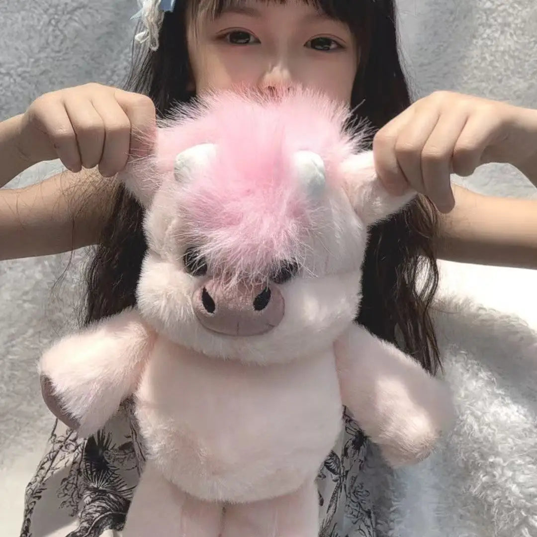 17.7-Inch Pig Plush Pillow, Soft Stuffed Animal for Cuddling