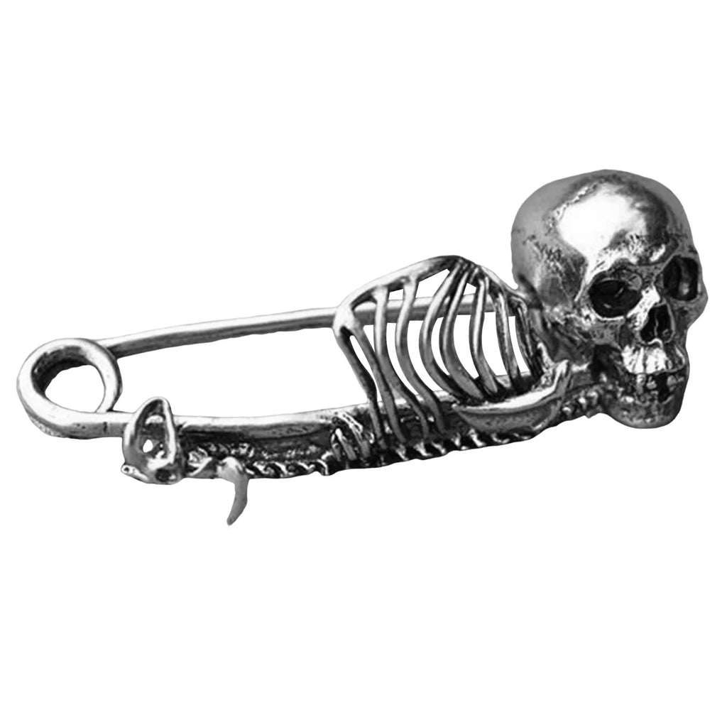 Gothic Skull Brooch – Decorative Lapel Pin Badge