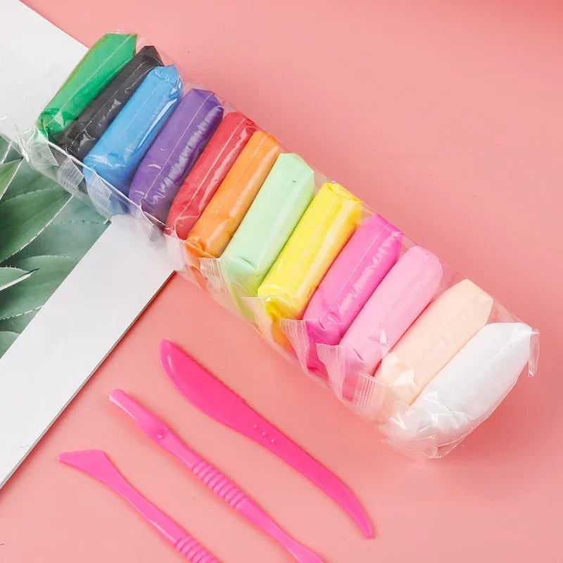 36-Color Air-Dry Modeling Clay – DIY Craft Set with 3 Tools