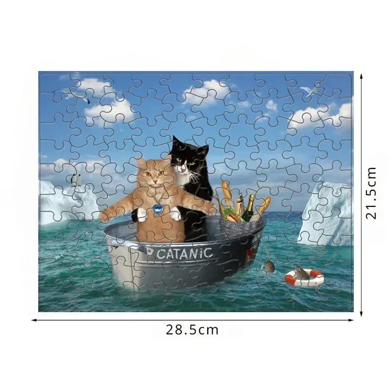 Animal Jigsaw Puzzle 100 Piece Paper Puzzle for Adults