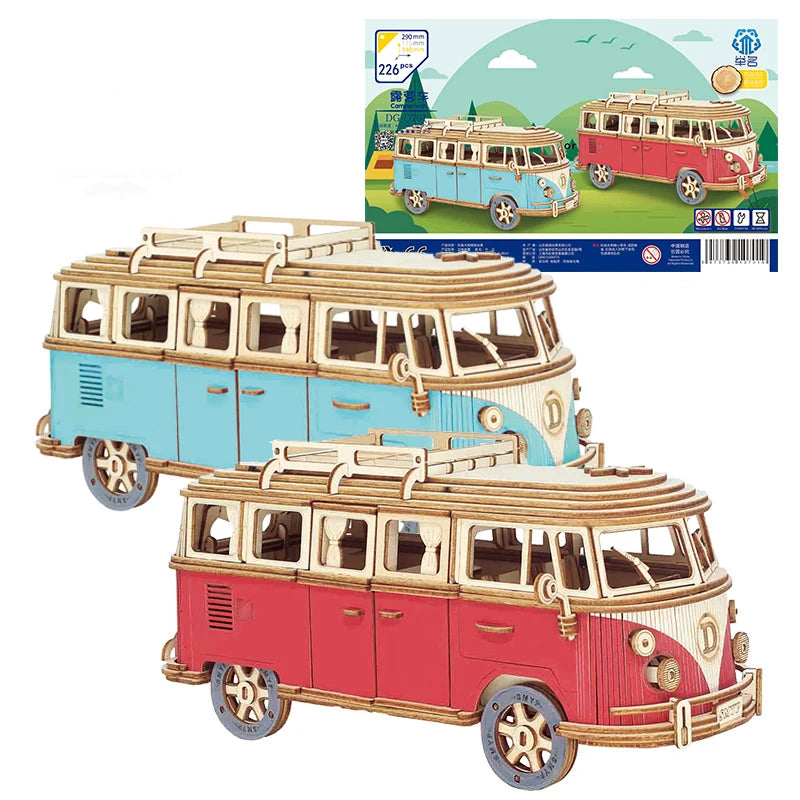 3D Wooden Puzzle DIY Vehicle Model Building Kit