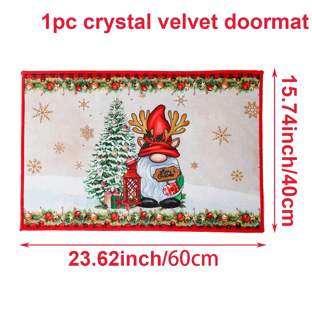 Christmas Door Mat Santa Claus Merry Christmas Home Decor