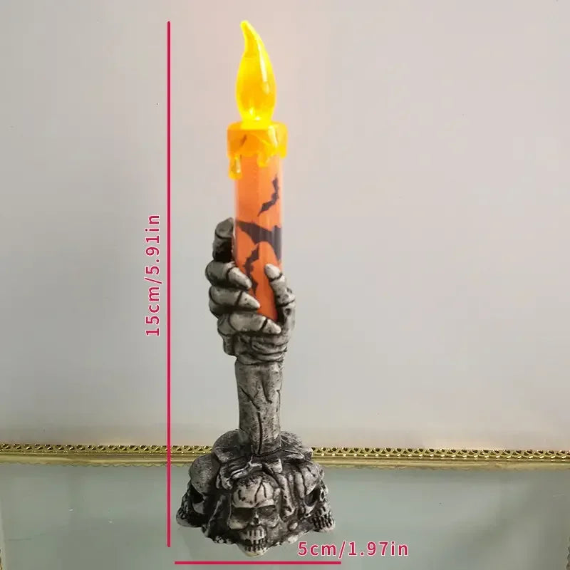 Halloween Skeleton Hand LED Candle Decoration