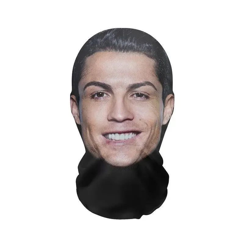 3D Printed Realistic Funny Face Mask Elastic Mesh Full Face Mask for Men Women Cosplay Role Play Headdress Halloween Masks