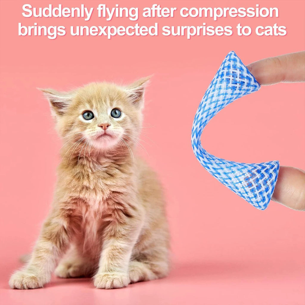 Cat Folding Spring Shape Colorful Toy Interactive Tear Stick Stuff for Cats Toys Pets Accessories Pet Catlove Kitten Things Home