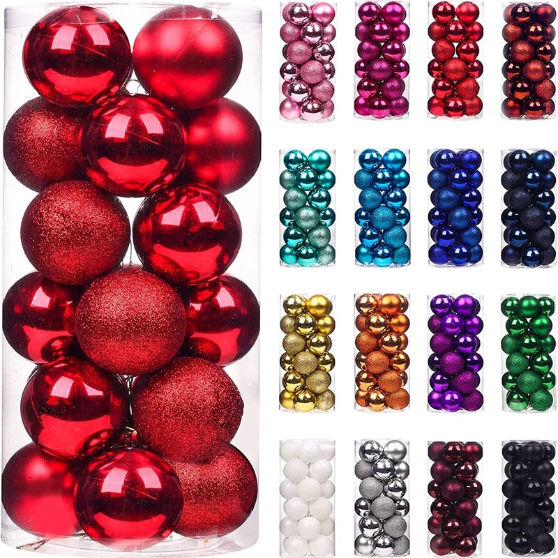Christmas Ball Ornaments 24/36 Pcs Christmas Tree Decoration Set