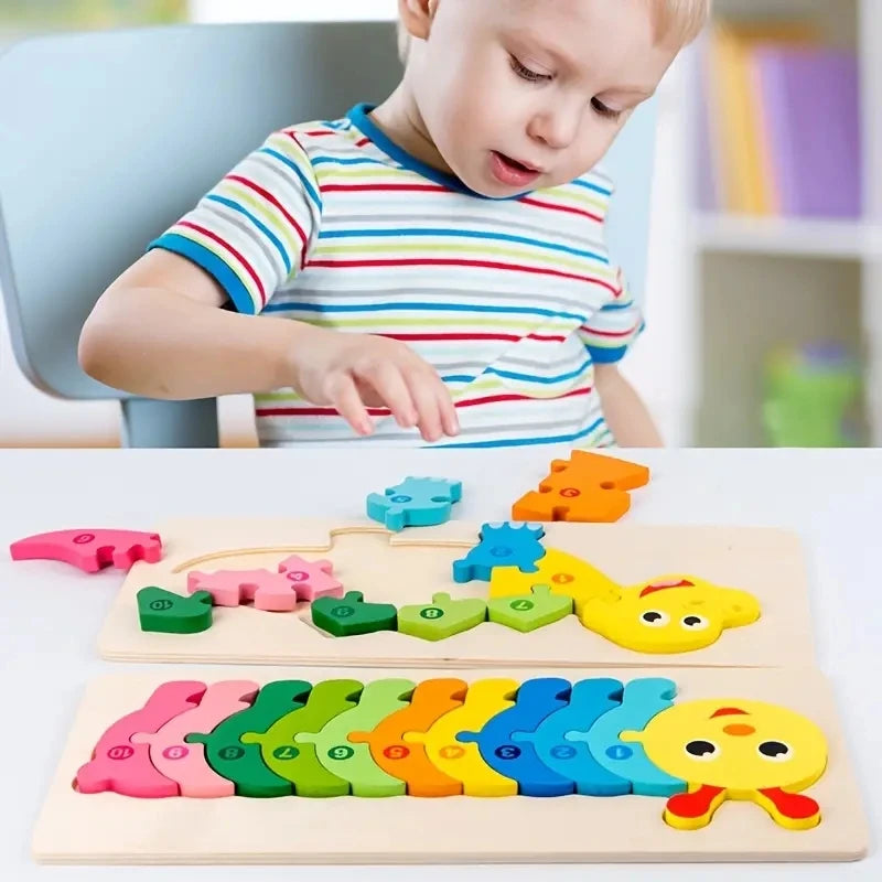 Wooden Kids Puzzle Animal Dinosaur Traffic Jigsaw Toy