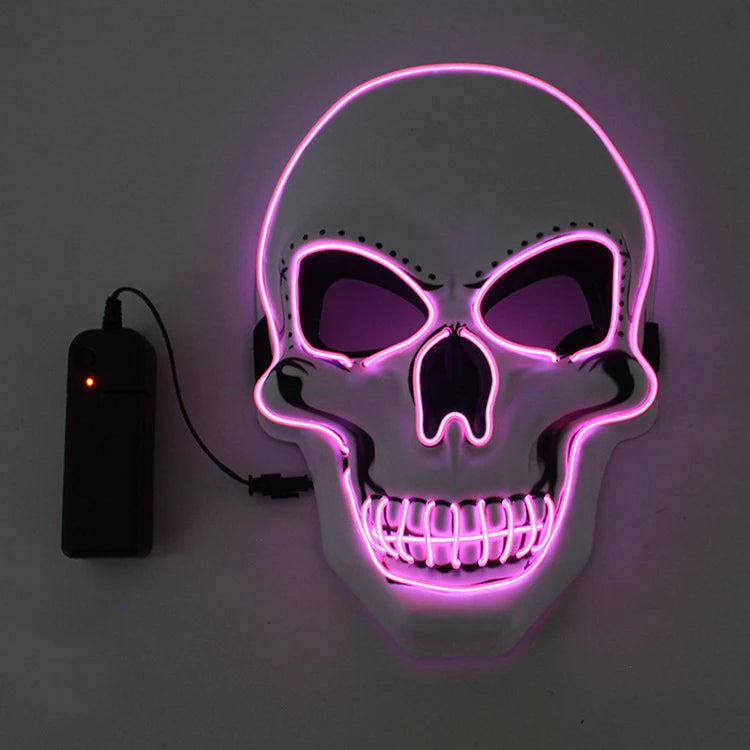 LED Skull Mask – Glowing Halloween Horror Costume