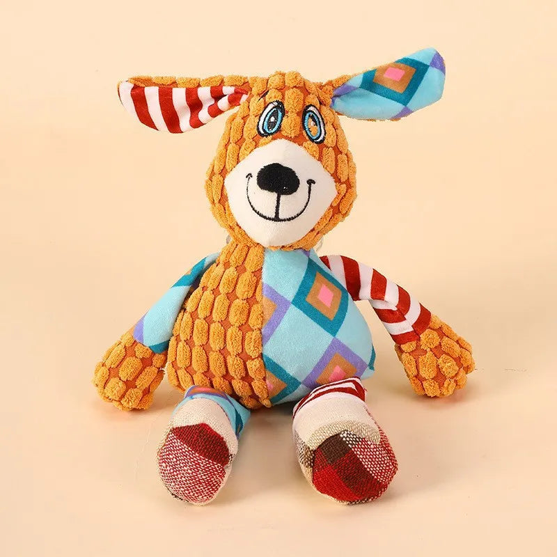 Plush Squeaky Dog Toy – Cute Animal Chew Toy