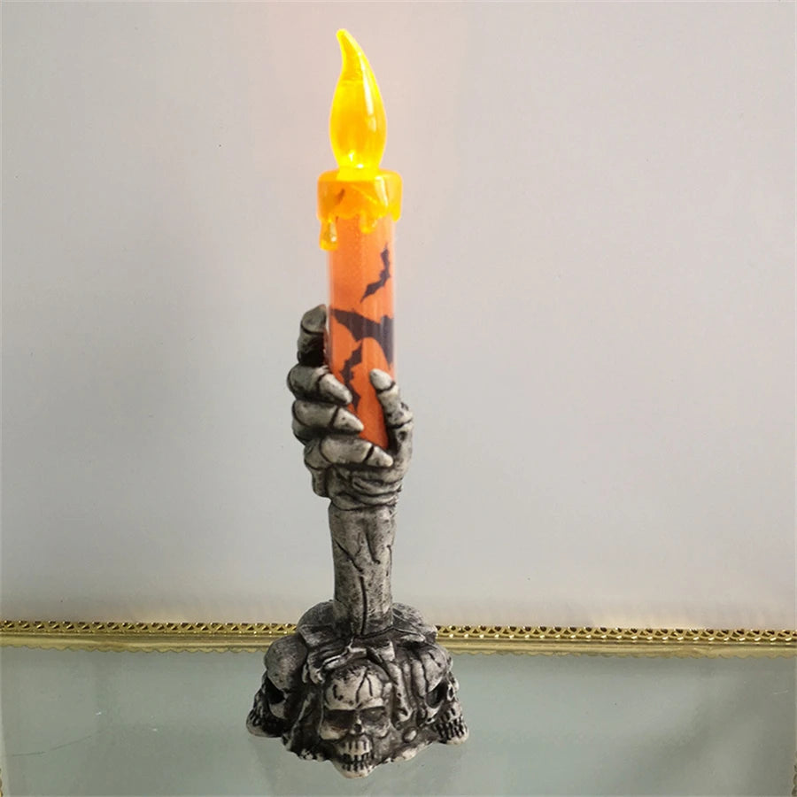 Halloween Skeleton Hand LED Candle Decoration