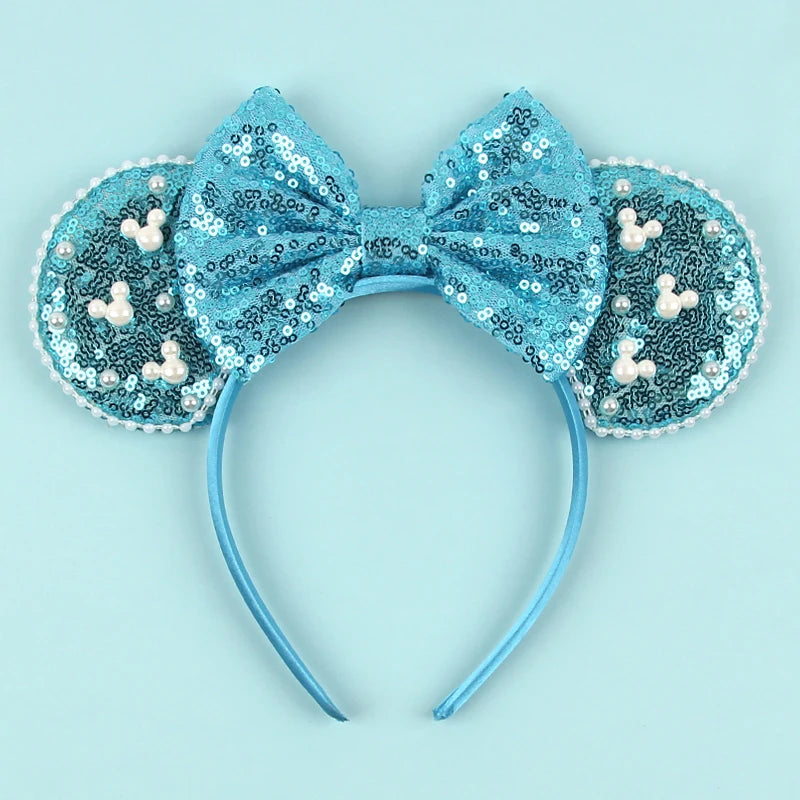Mouse Ears Headband – Velvet Bow Hair Accessory