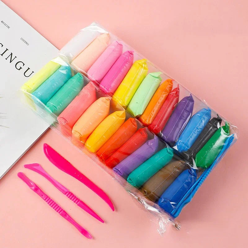 36-Color Air-Dry Modeling Clay – DIY Craft Set with 3 Tools