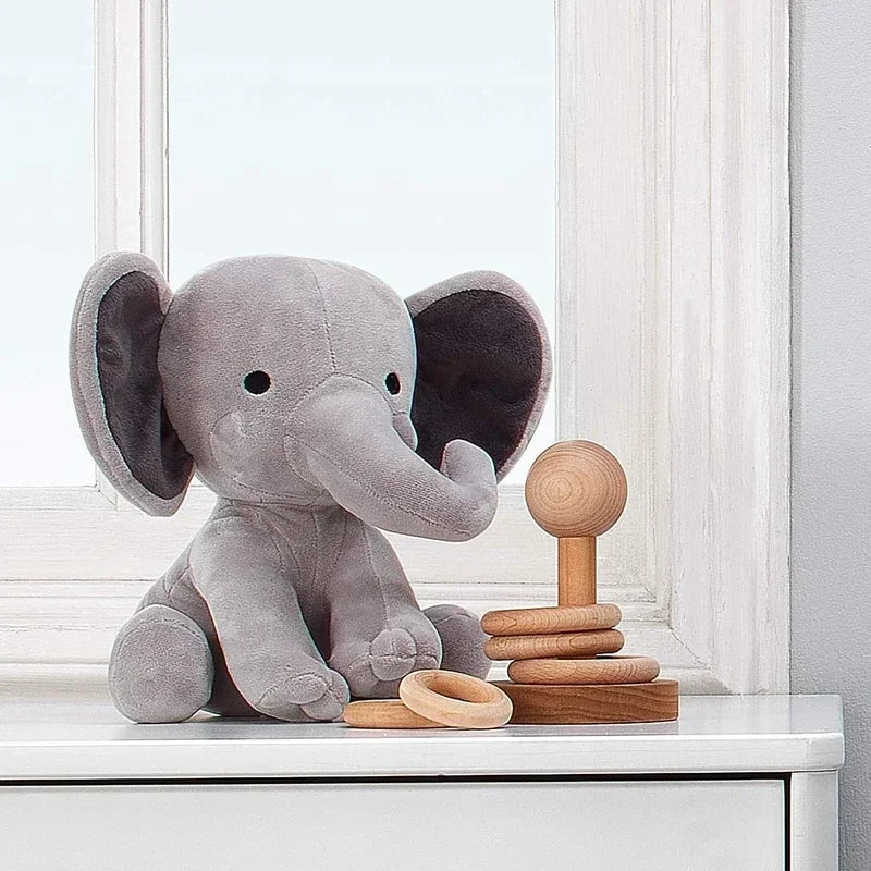 Gray Elephant Plush Toy – 25cm Soft Stuffed Animal Pillow
