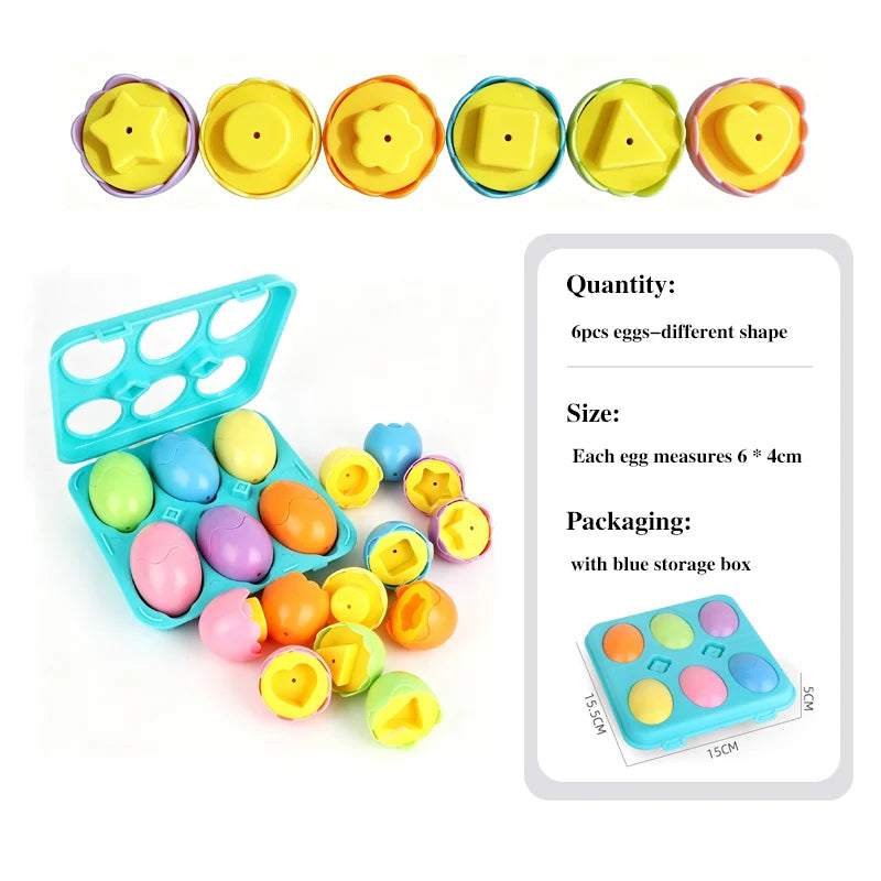 Egg Shape Matching Toy – Color and Shape Learning Puzzle