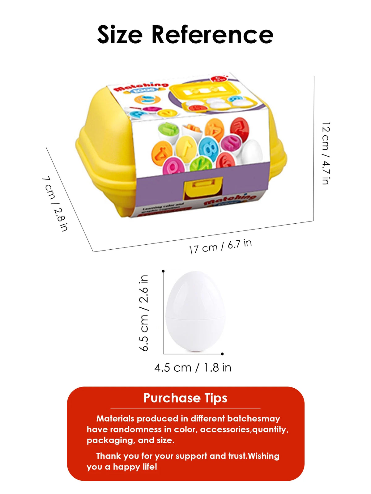Color Matching Eggs Toy – Montessori Shape Learning Set