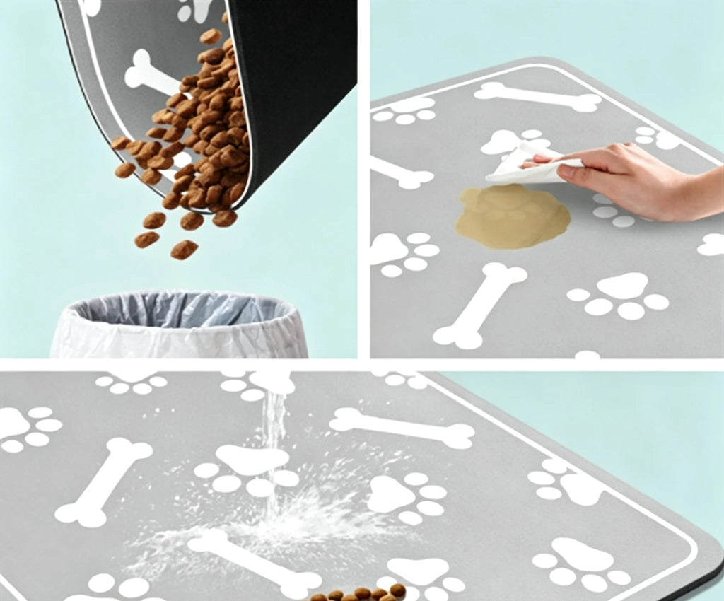 Pet Splash-Proof Mat for Dogs – Easy-Clean Rectangular Pad