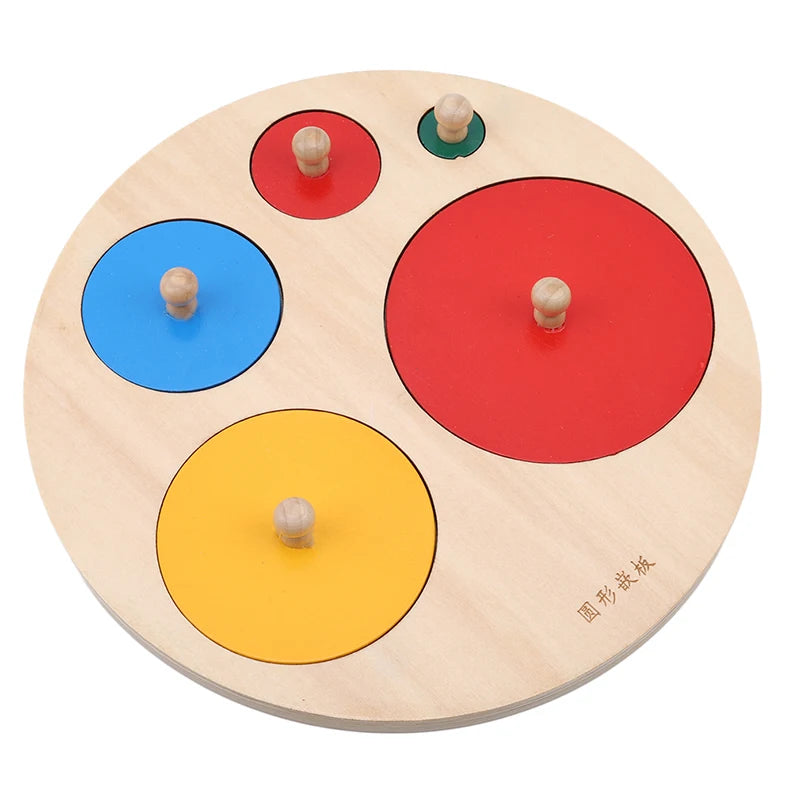 Montessori Sorting Puzzle Wooden Geometric Shape Learning Toy