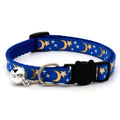Adjustable Paw Print Pet Collar with Bell for Cats & Small Dogs
