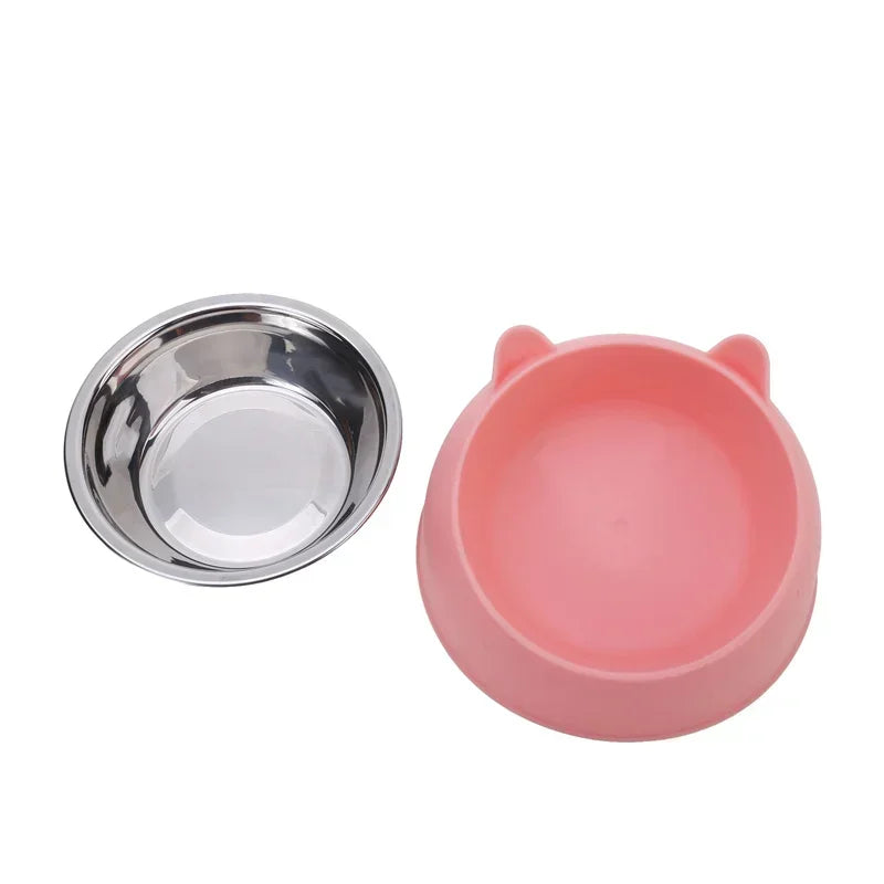 Stainless Steel Pet Bowl – 15° Inclined Double Feeder