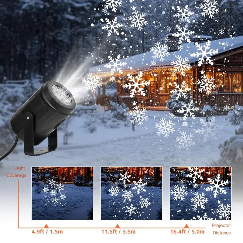 Snowflake Projector Light USB Rotating Christmas Decoration