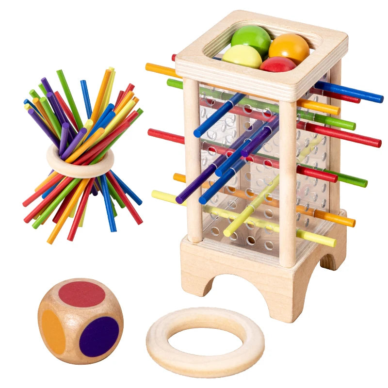 Wooden Stick Picking Game – Montessori Family Board Game