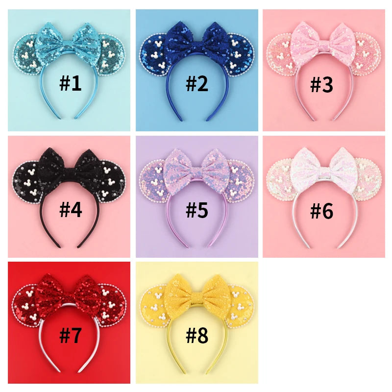 Mouse Ears Headband – Velvet Bow Hair Accessory
