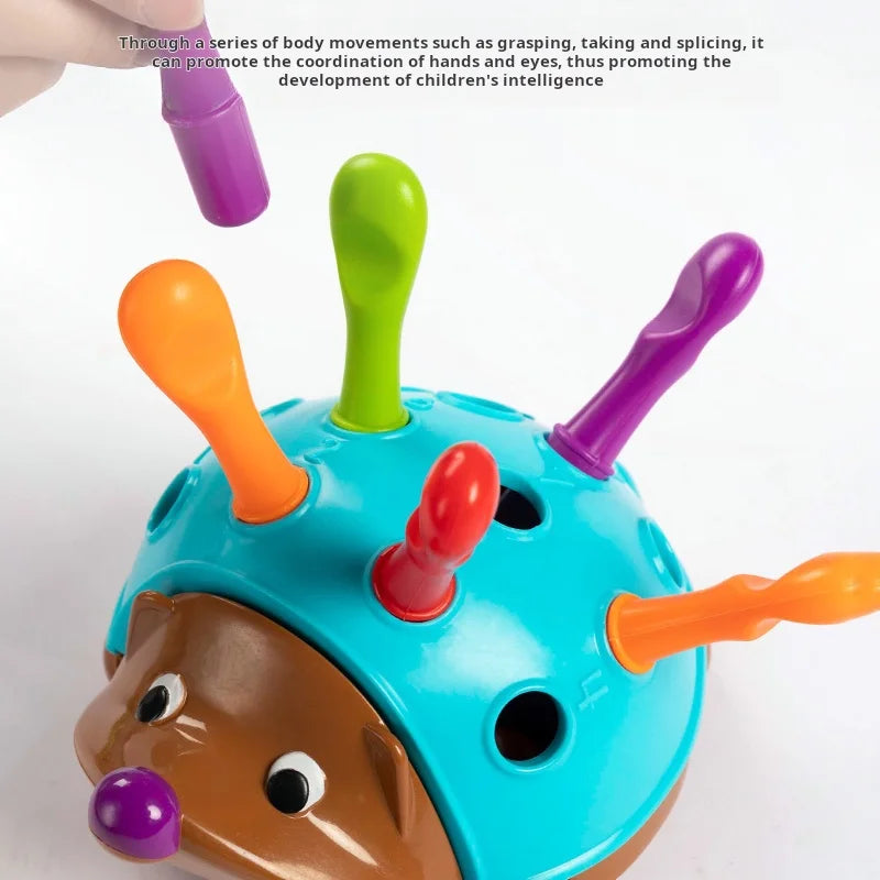 Hedgehog Fine Motor Toy – Toddler Hand-Eye Coordination Game