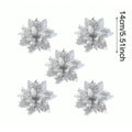 Christmas Artificial Flowers Glitter Tree Hanging Ornaments
