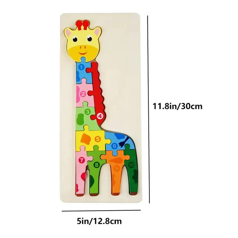 Wooden Kids Puzzle Animal Dinosaur Traffic Jigsaw Toy