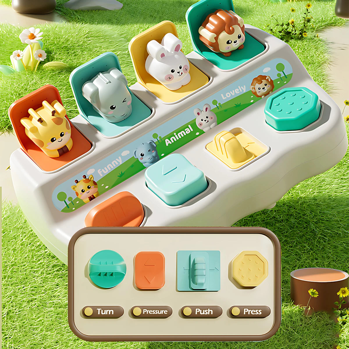 Montessori Pop Up Animal Toy for Toddlers and Preschoolers