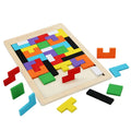 Wooden Tangram Puzzle – Colorful 3D Brain Teaser Blocks