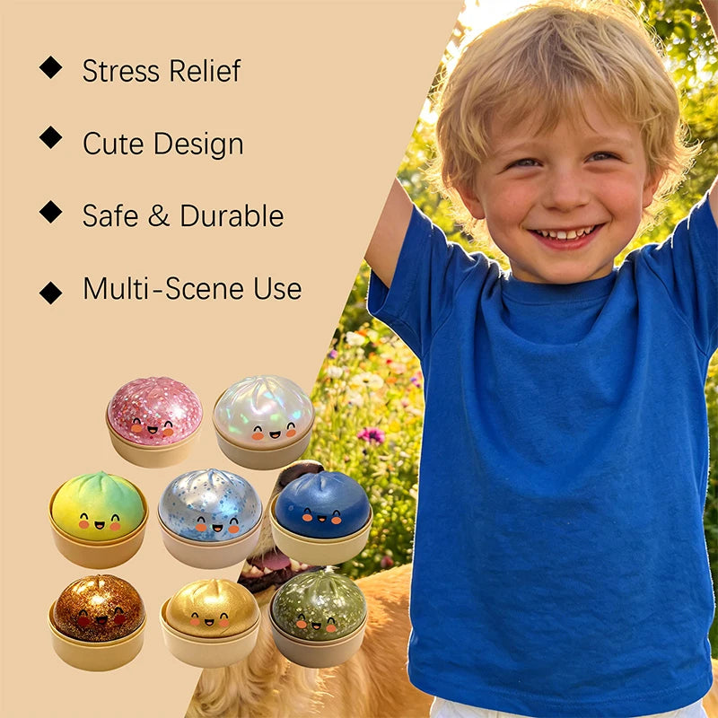 Dumpling Squishy Stress Ball – Soft Slow-Rise Fidget Toy