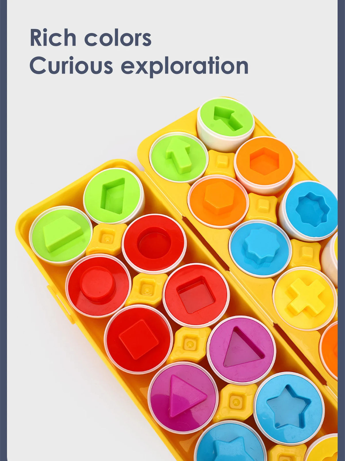 Color Matching Eggs Toy – Montessori Shape Learning Set