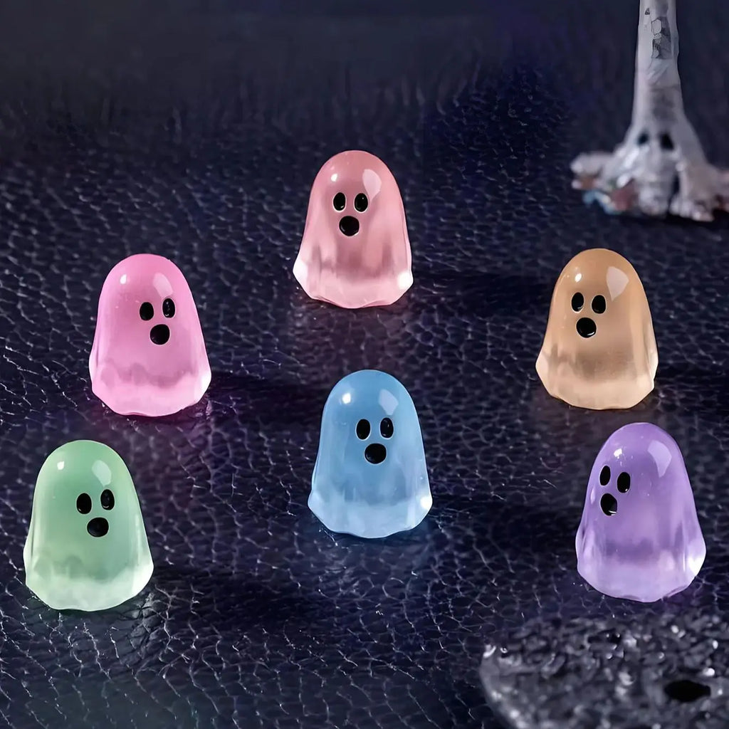 Mini Resin Ghost Figurines for Halloween Décor, 5 or 10 Pack