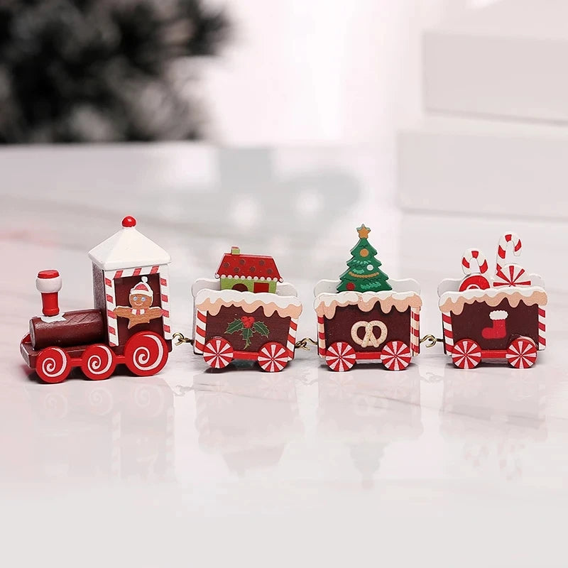 Christmas Train Decoration Wooden or Plastic Holiday Ornament