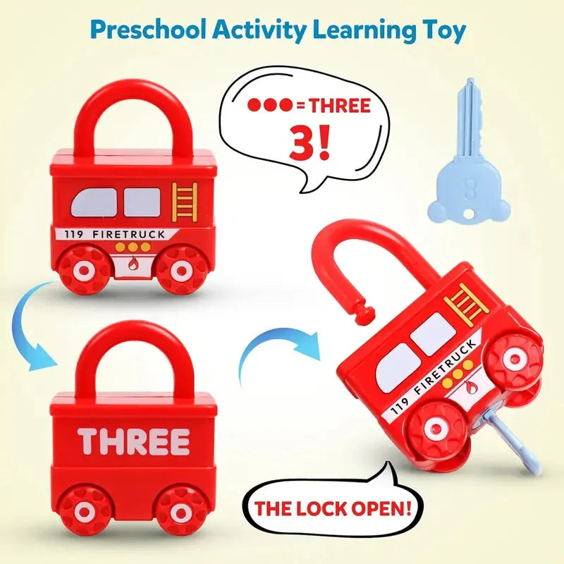 Car Lock Puzzle Toy – Educational Matching Game with Keys