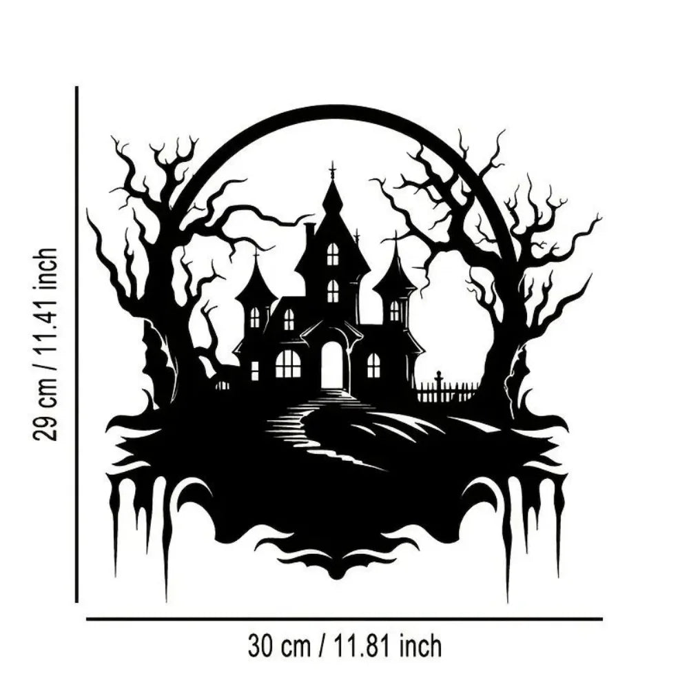 Halloween Metal Trick-or-Treat Sign with Pumpkin Monster Design