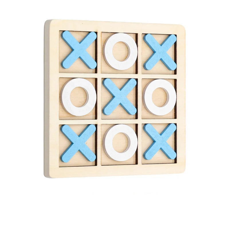 Wooden Tic Tac Toe Game – Portable Family Board Game