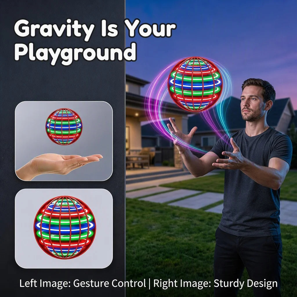 Flying Orb Toy – LED Hand-Controlled Hover Spinner