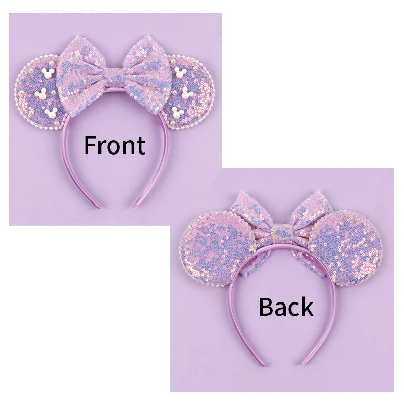 Mouse Ears Headband – Velvet Bow Hair Accessory