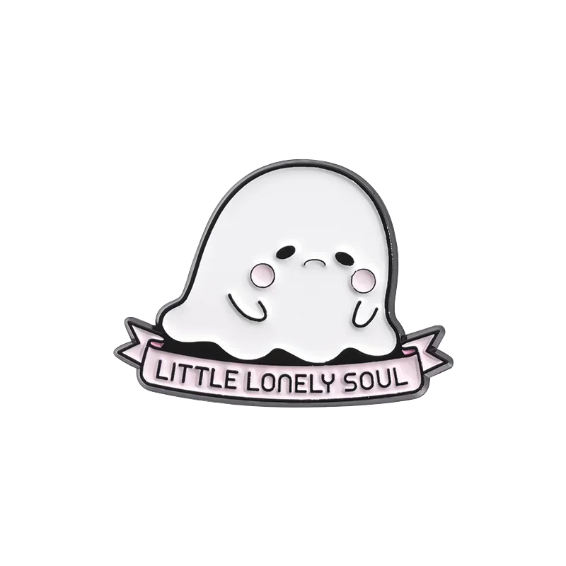 Halloween Punk Ghost Collected Enamel Pin Custom Spooky Boo With Black Cat Brooches Clothes Lapel Badge Jewelry Gift for Friends