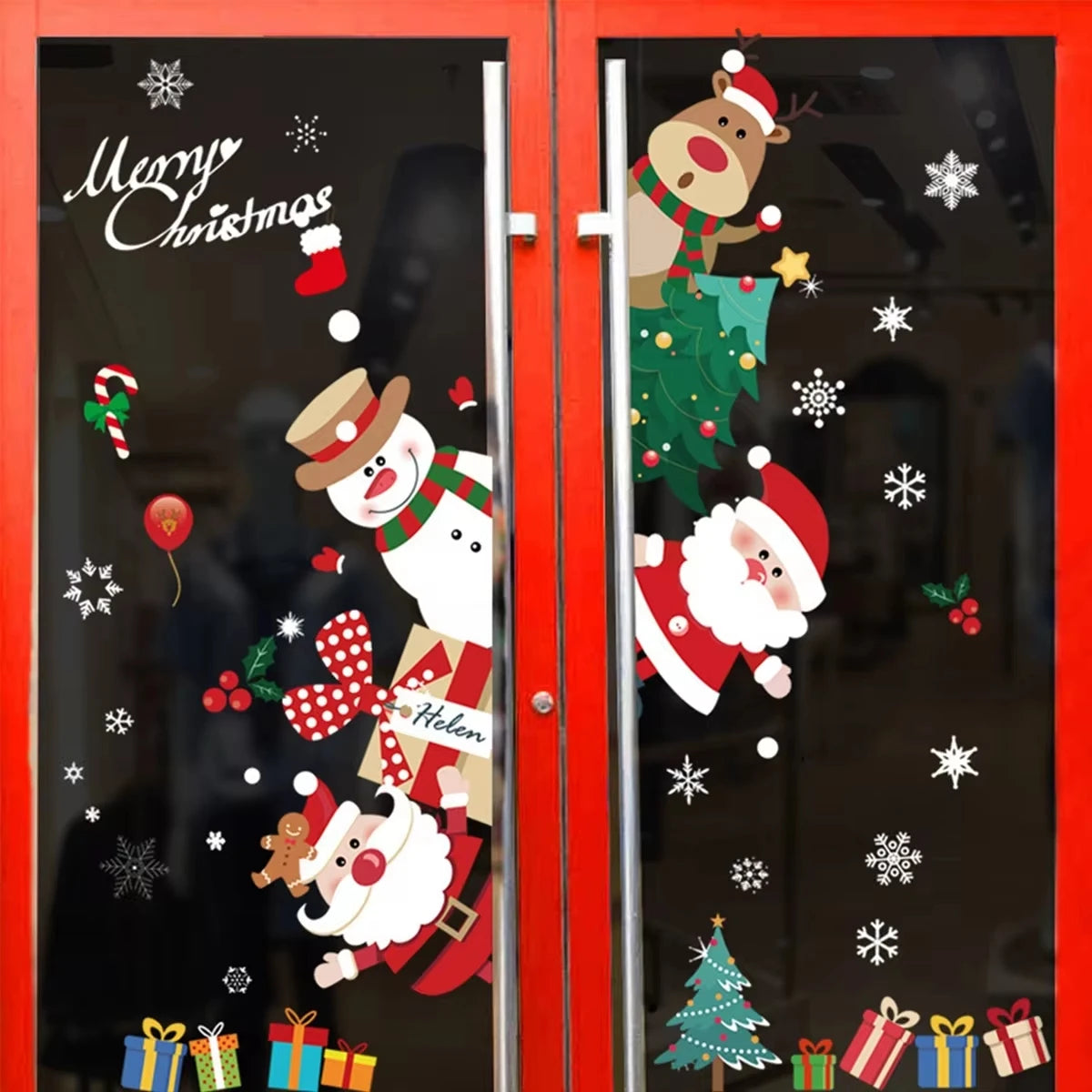 Christmas Window Stickers Wall Decorations for Home