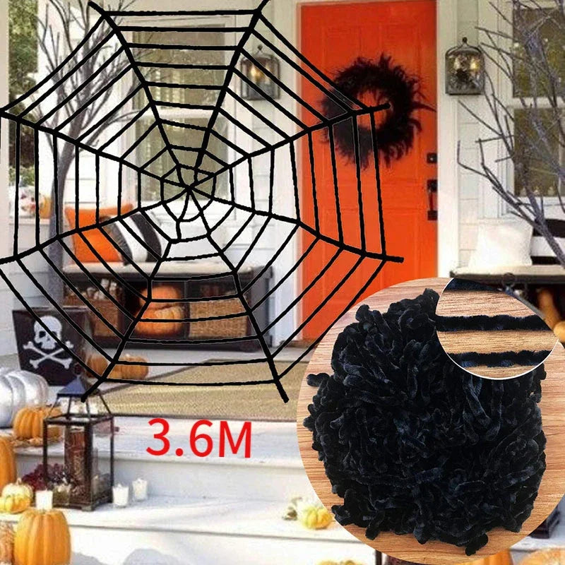 Giant Black Spider Halloween Decoration – Multiple Sizes