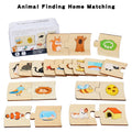 Wooden Matching Puzzle – Animal & Food Magnetic Learning Game