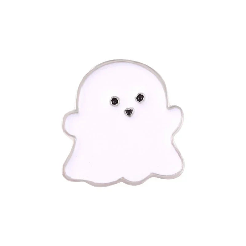 Halloween Punk Ghost Collected Enamel Pin Custom Spooky Boo With Black Cat Brooches Clothes Lapel Badge Jewelry Gift for Friends
